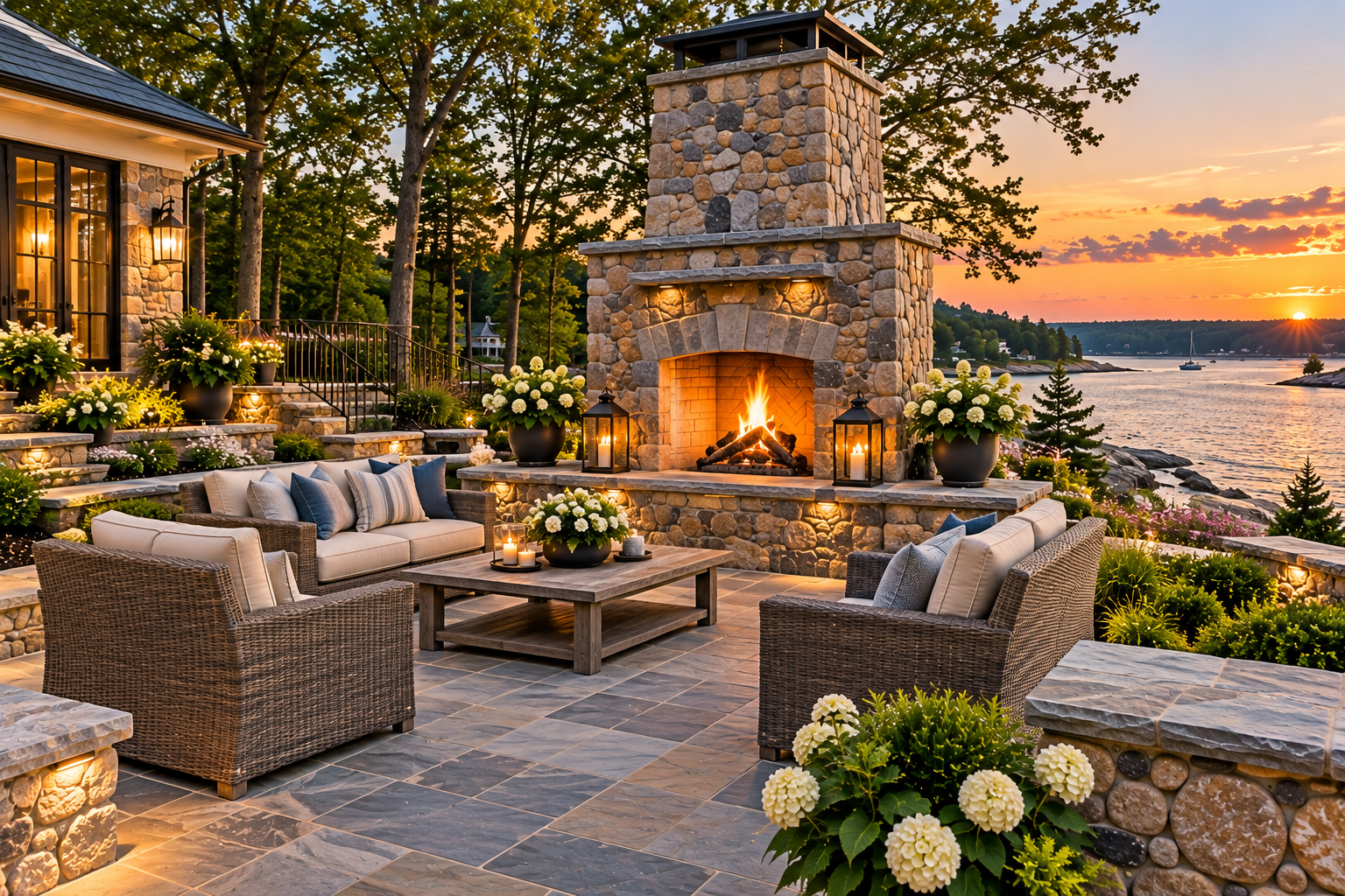 Outdoor Fireplaces & Gathering Spaces